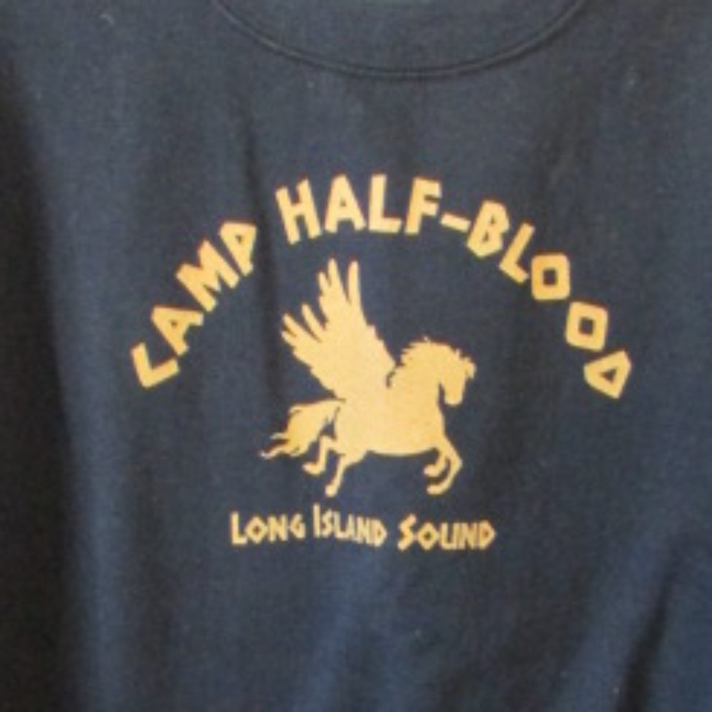 Percy Jackson Camp Half-Blood Unisex Crewneck Black Sweatshirt Size S